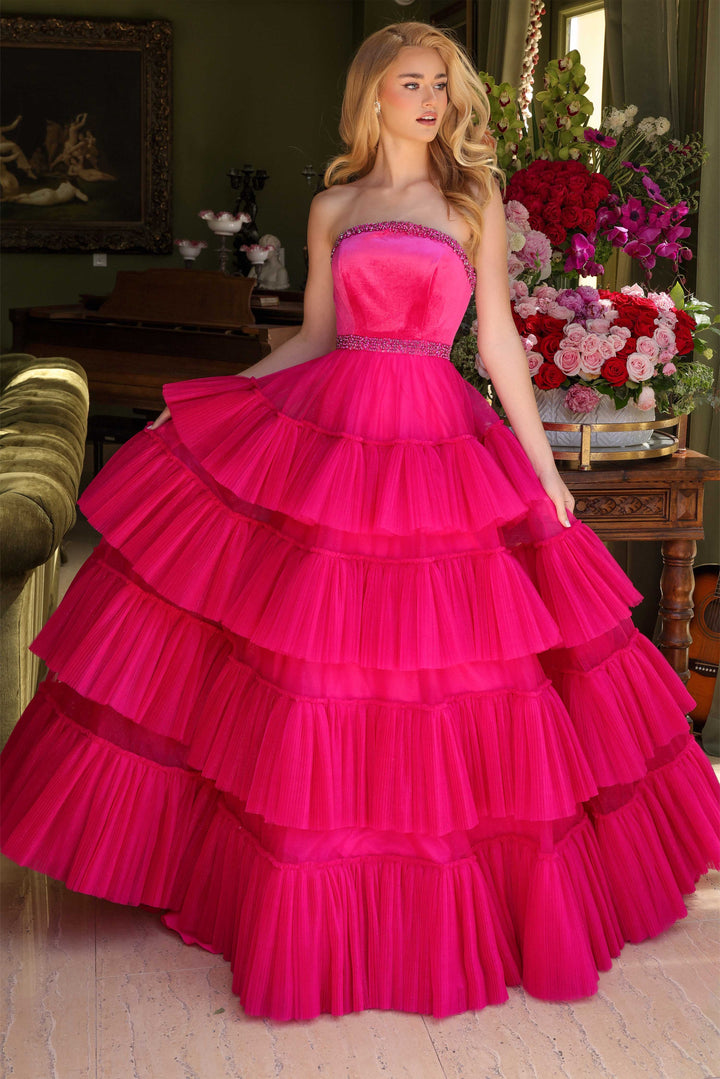 Ava Presley 29529 Ruffled Open Back Prom 2026 Dress