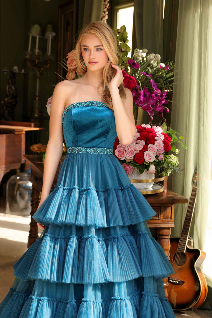 Ava Presley 29529 Ruffled Open Back Prom 2026 Dress