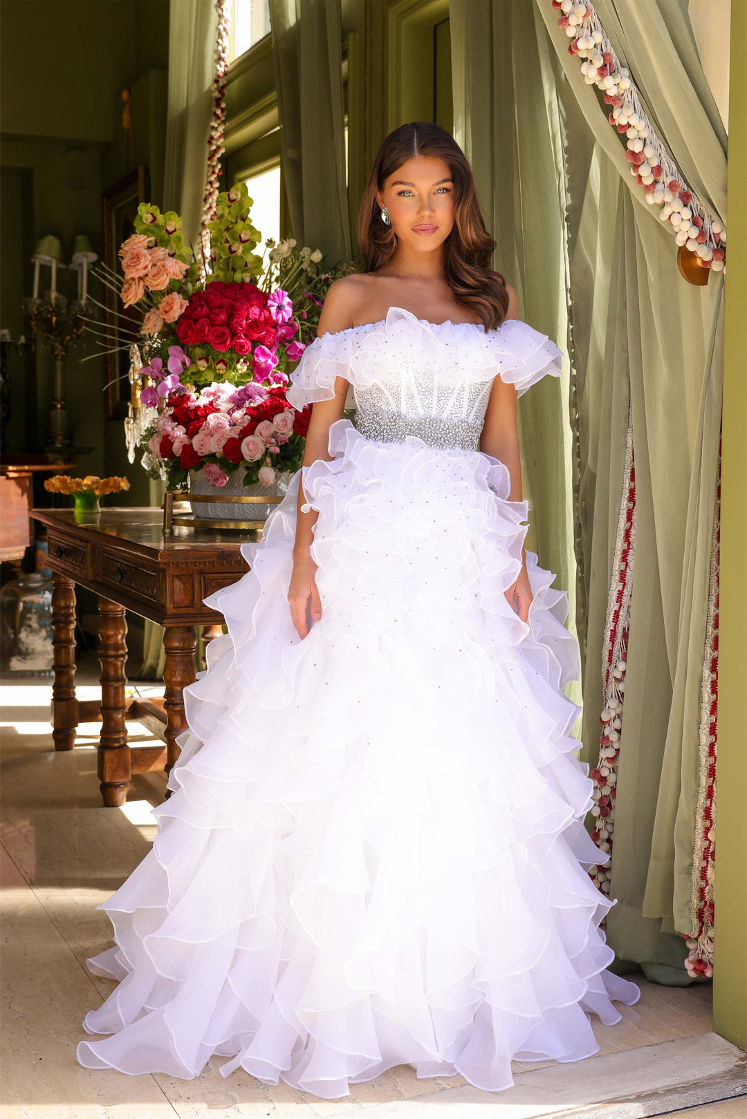 Ava Presley 29533 Off-Shoulder Beaded Prom 2026 Dress