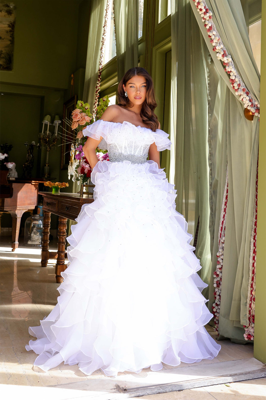 Ava Presley 29533 Off-Shoulder Beaded Prom 2026 Dress