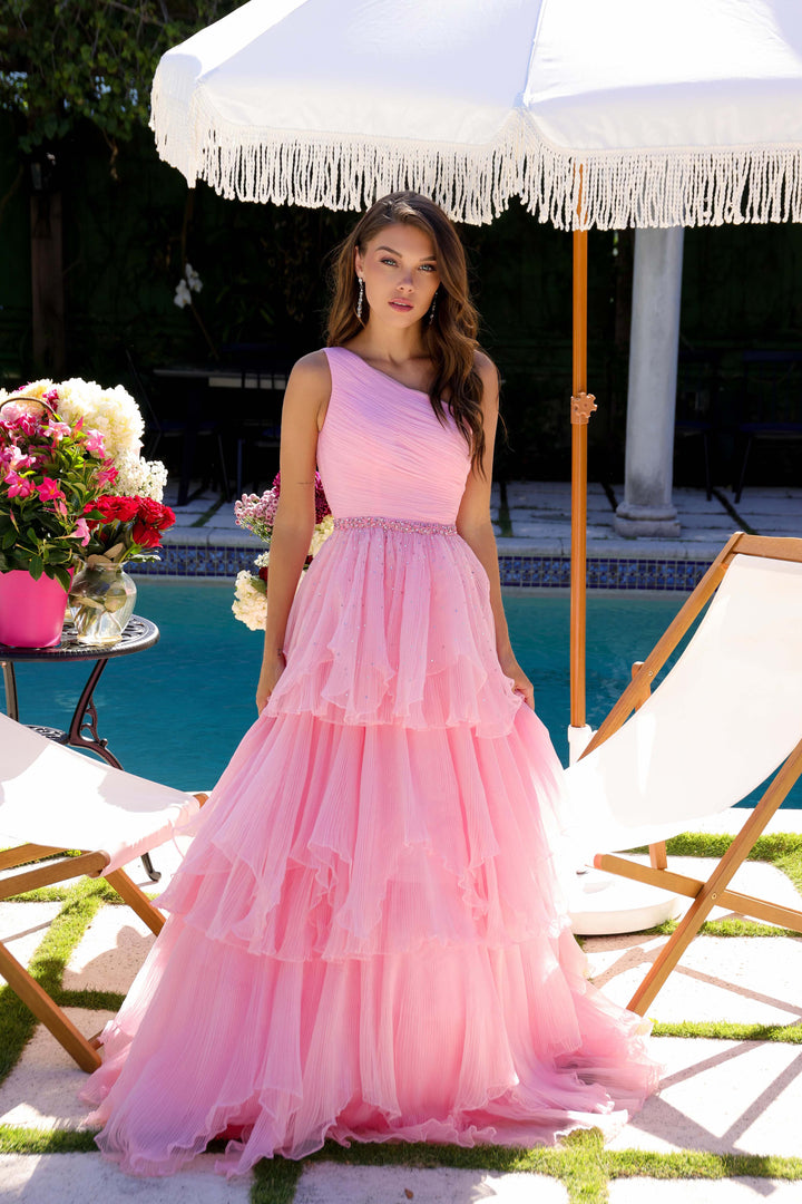Ava Presley 29131 Asymmetrical Off-Shoulder Prom 2026 Dress