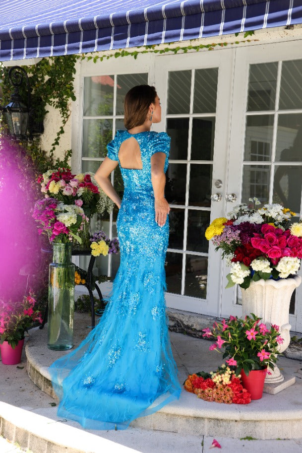 Ava Presley 39552 Sequin Feather Prom 2026 Dress