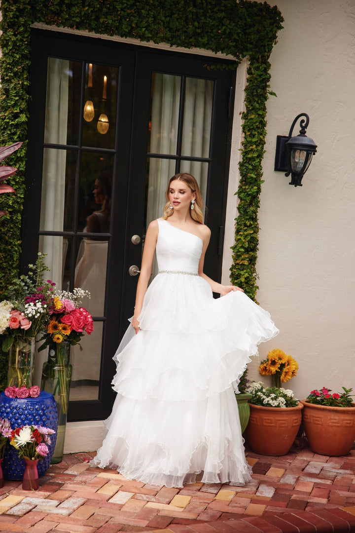 Ava Presley 29131 Asymmetrical Off-Shoulder Prom 2026 Dress