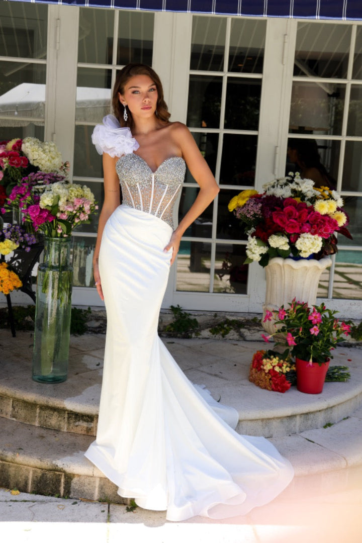 Ava Presley 39558 One-Shoulder Beaded Mermaid Prom 2026 Dress