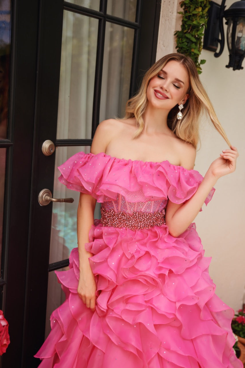 Ava Presley 29533 Off-Shoulder Beaded Prom 2026 Dress