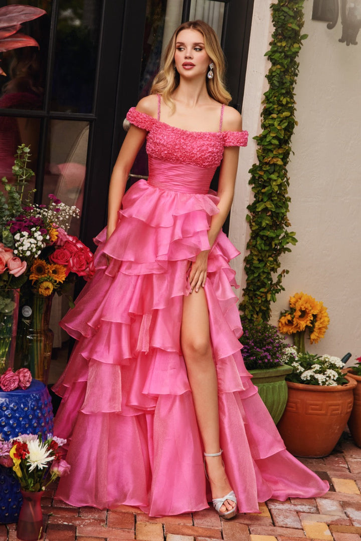 Ava Presley 29544 Ruffled High Slit Prom 2026 Dress