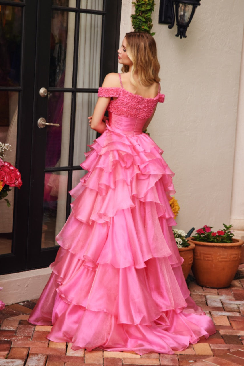 Ava Presley 29544 Ruffled High Slit Prom 2026 Dress