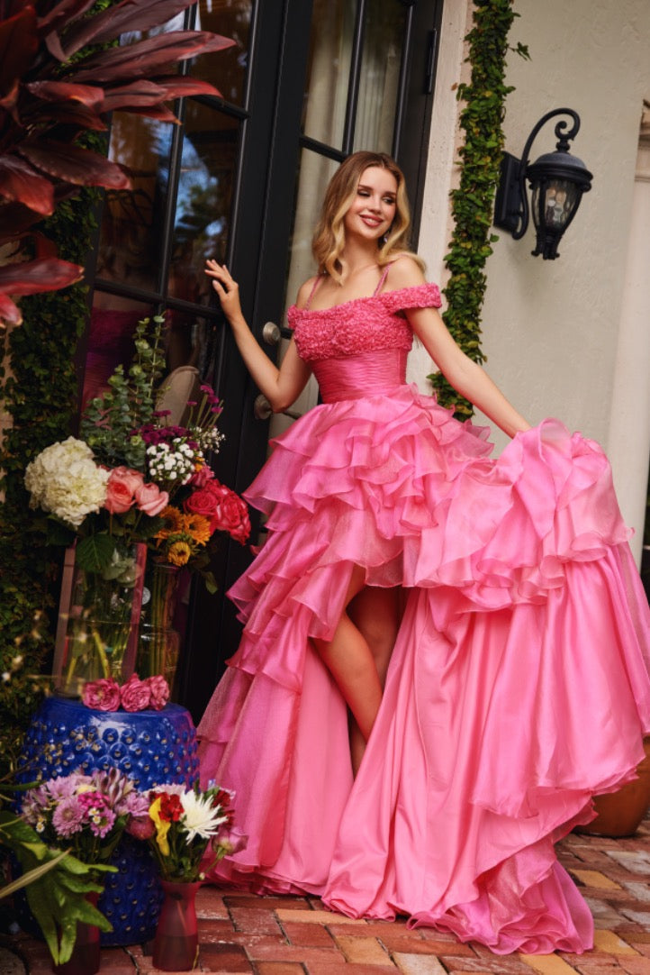 Ava Presley 29544 Ruffled High Slit Prom 2026 Dress