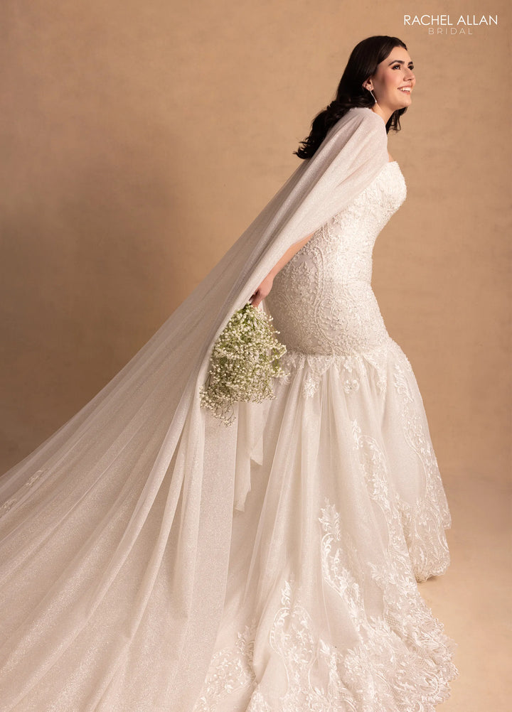 Rachel Allan M781 Glitter Lace Bridal Dress
