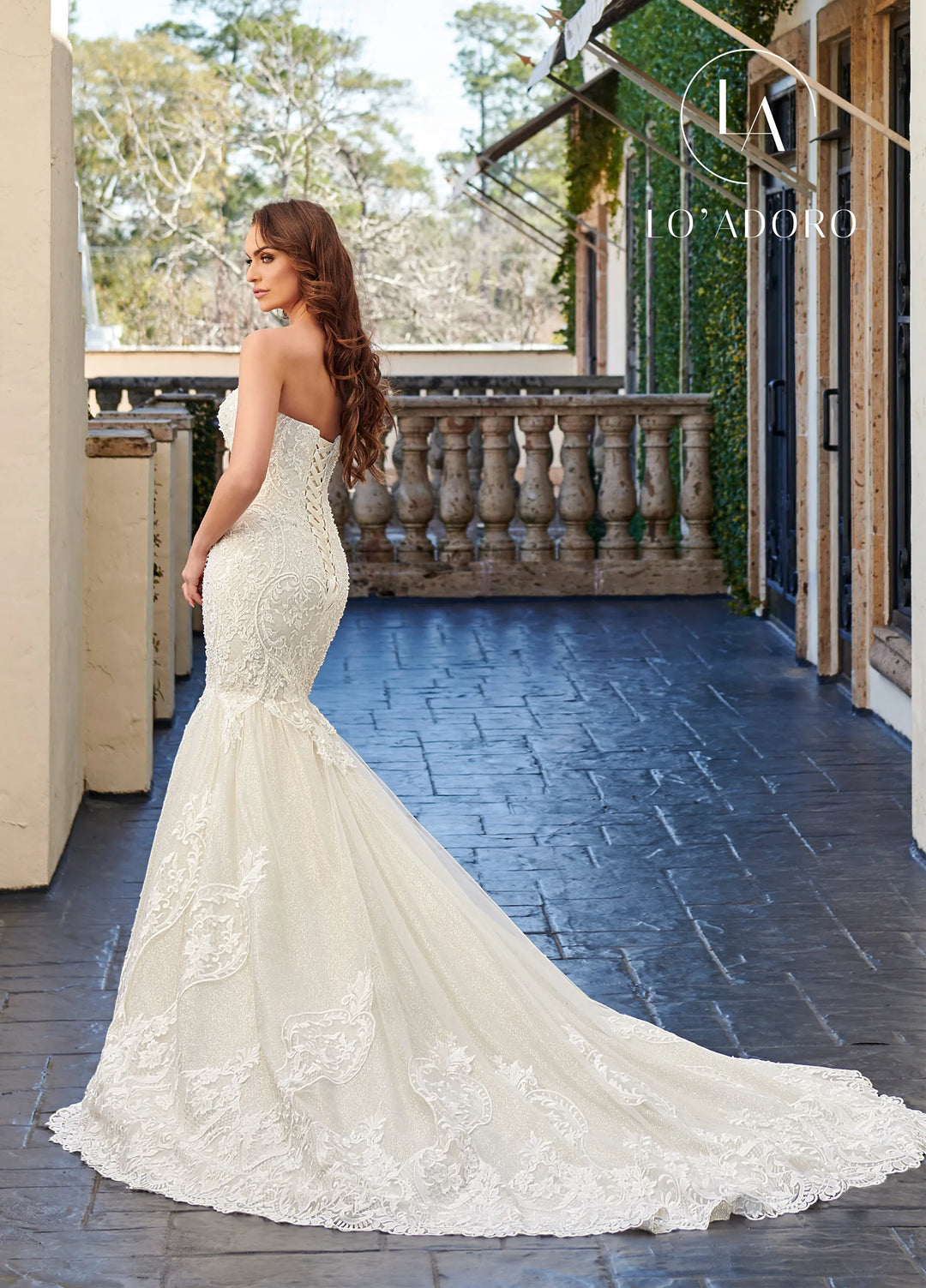 Rachel Allan M781 Glitter Lace Bridal Dress