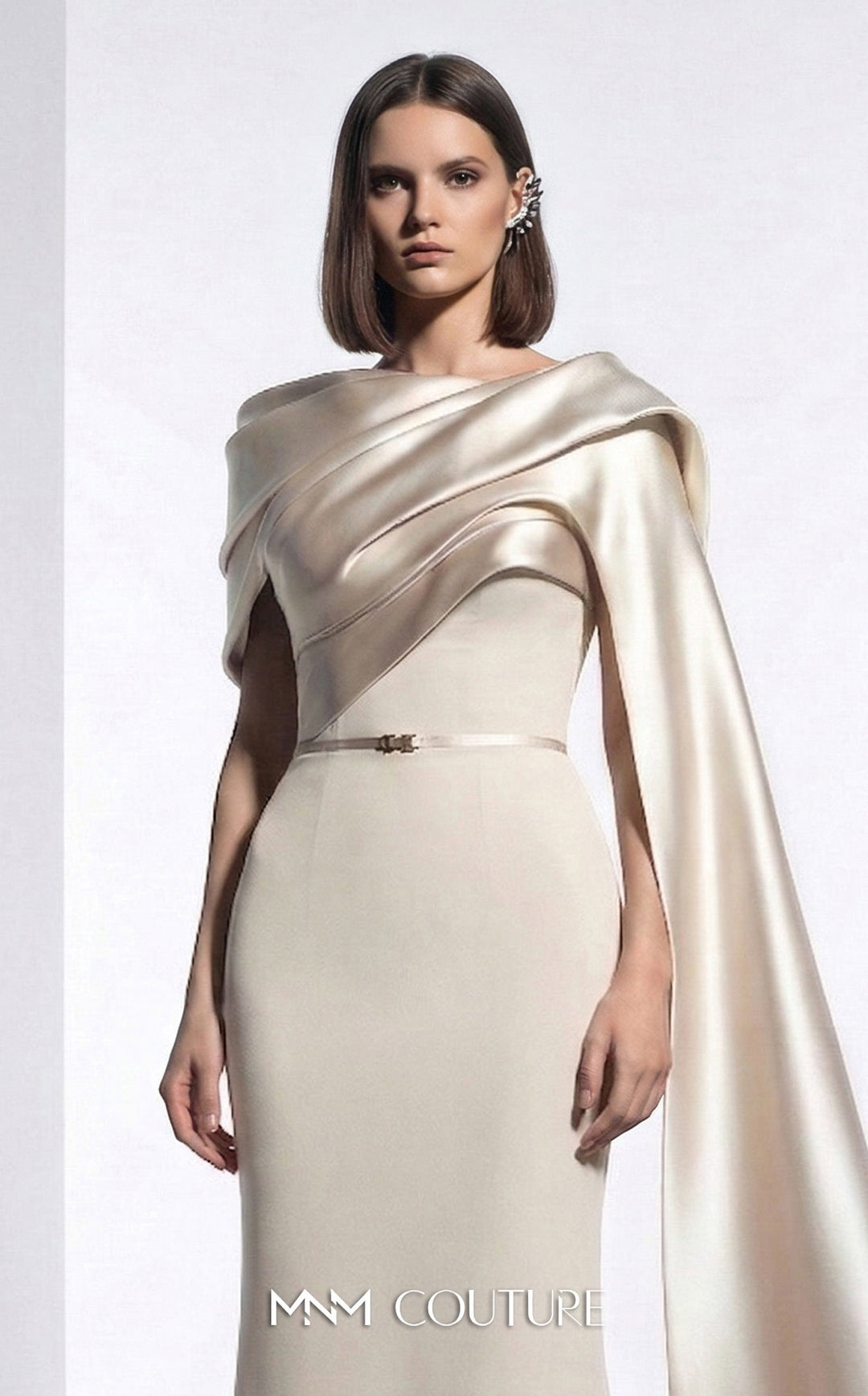 MNM Couture E0125 Asymmetrical Mermaid Dress