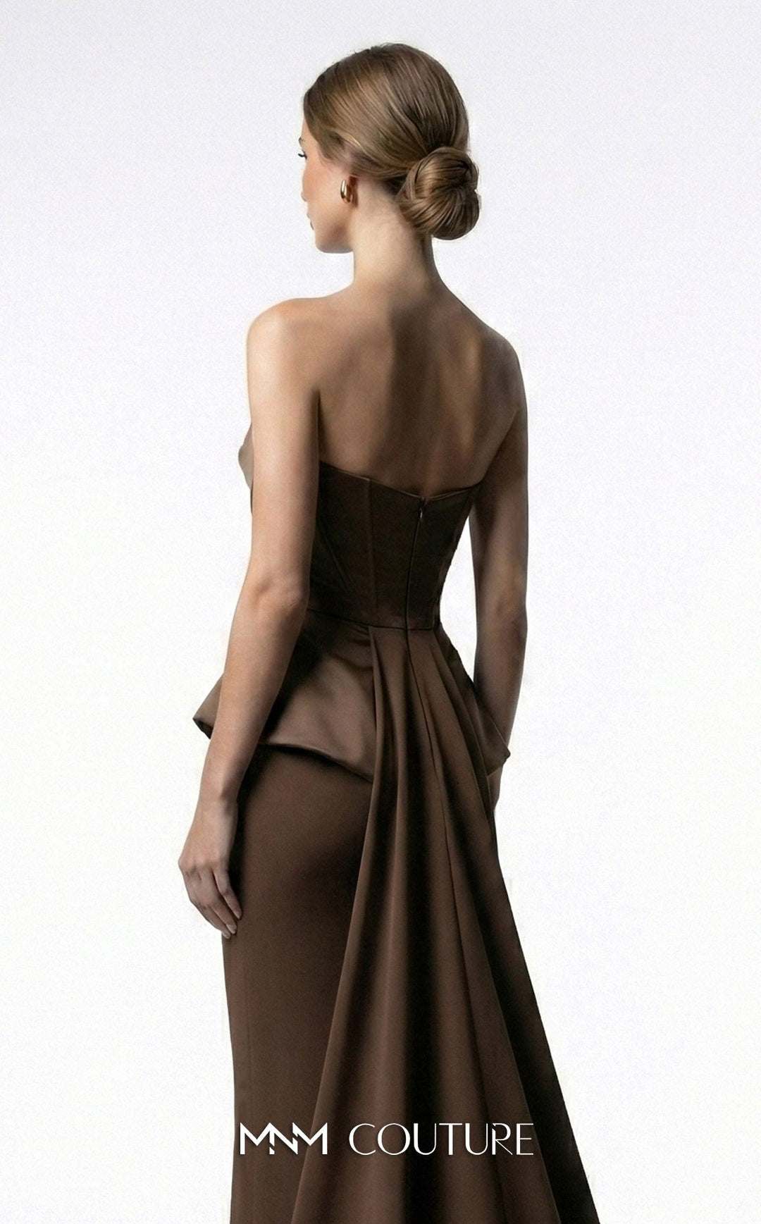 MNM Couture E0146 Strapless Sleeveless Sheath Couture Dress