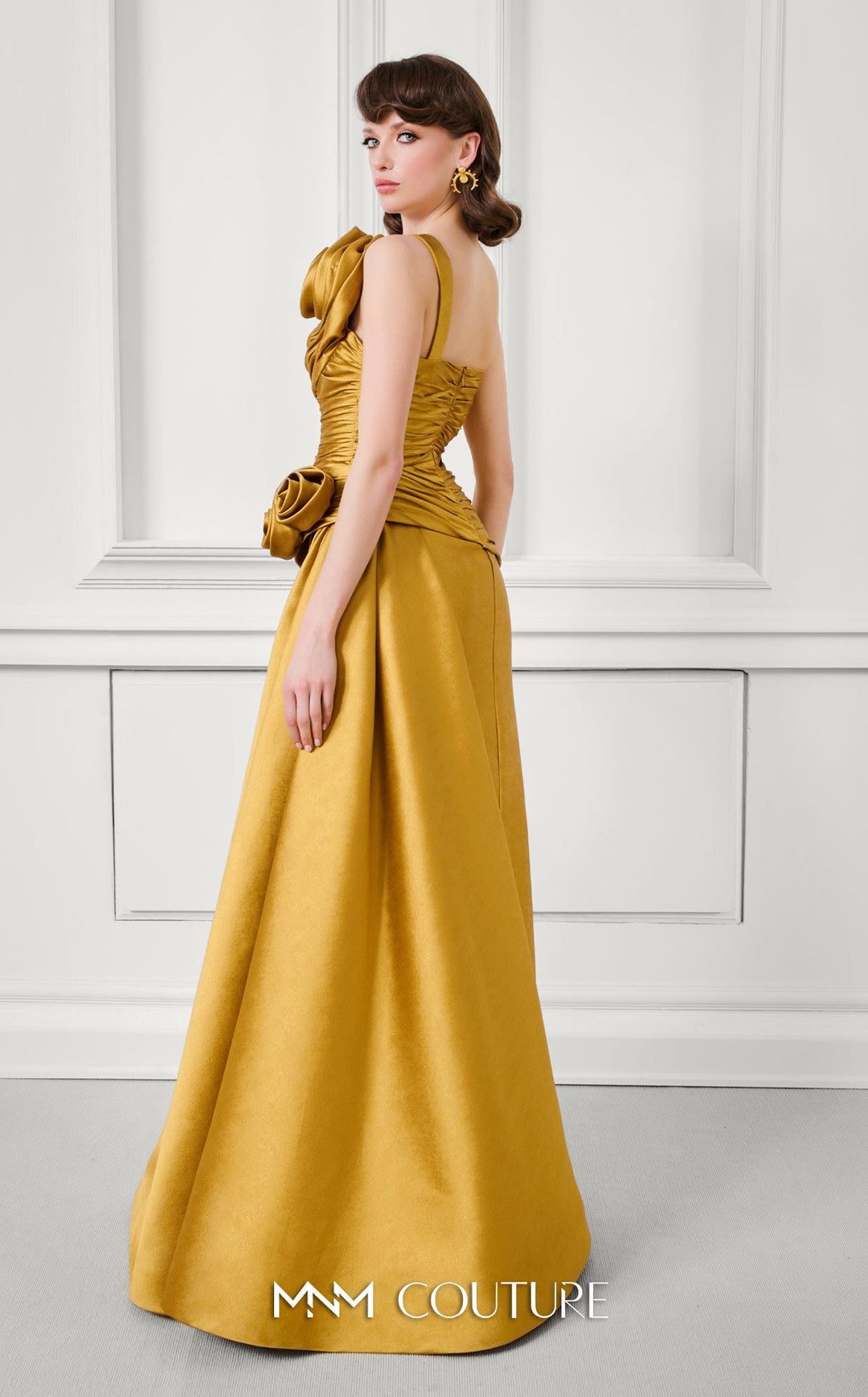 Fouad Sarkis F02923A One-Shoulder Sweetheart Sleeveless Modified A-Line Couture Dress