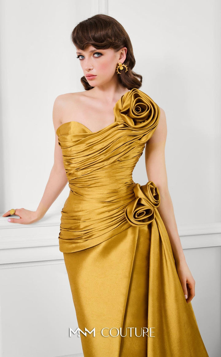 Fouad Sarkis F02923A One-Shoulder Sweetheart Sleeveless Modified A-Line Couture Dress