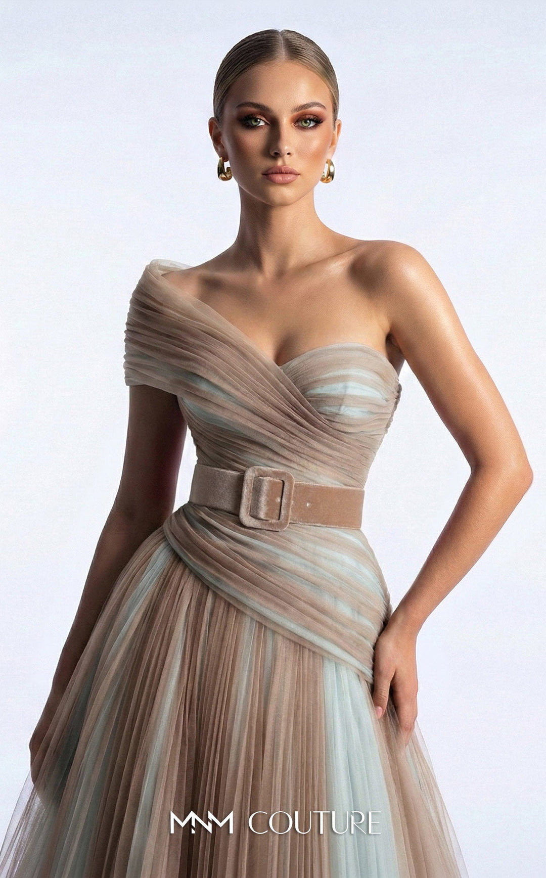 Fouad Sarkis F03008 Sleeveless A-Line Couture Dress
