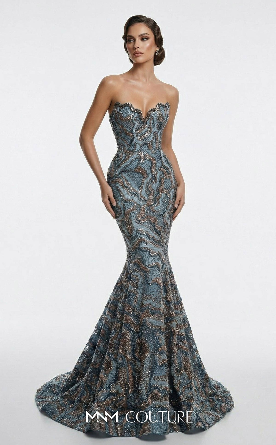 Fouad Sarkis F03018 Sweetheart Strapless Mermaid Couture Dress