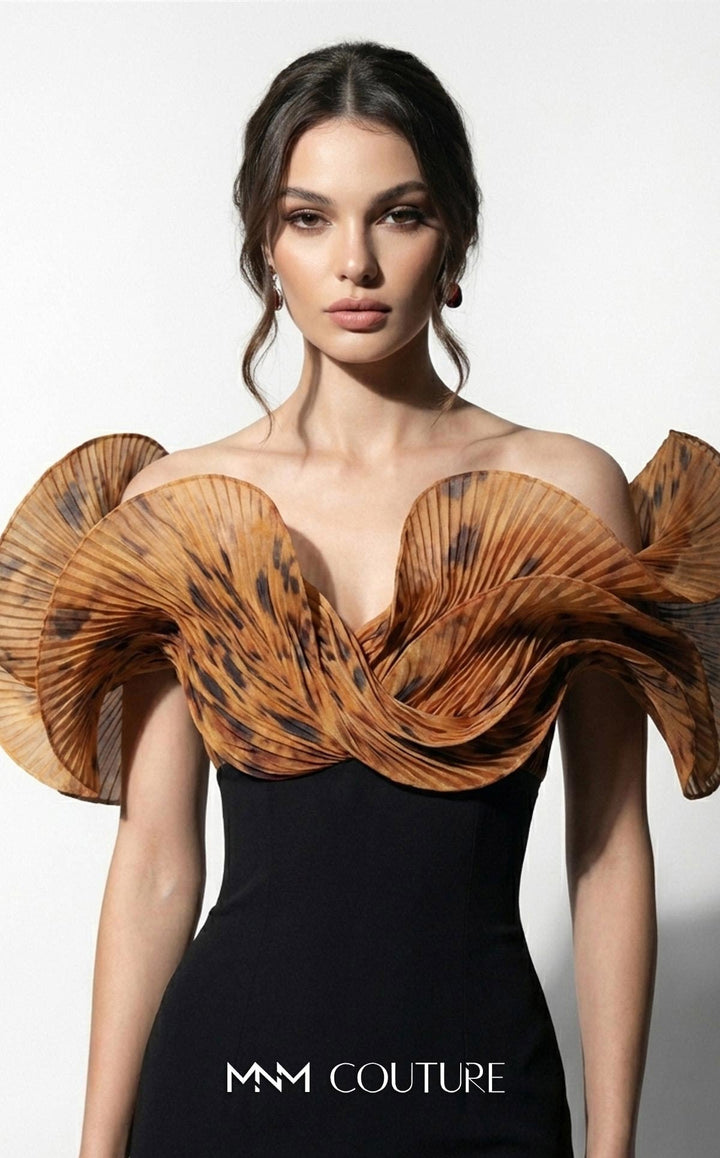 Fouad Sarkis F03033 Off-the-Shoulder Strapless Couture Dress