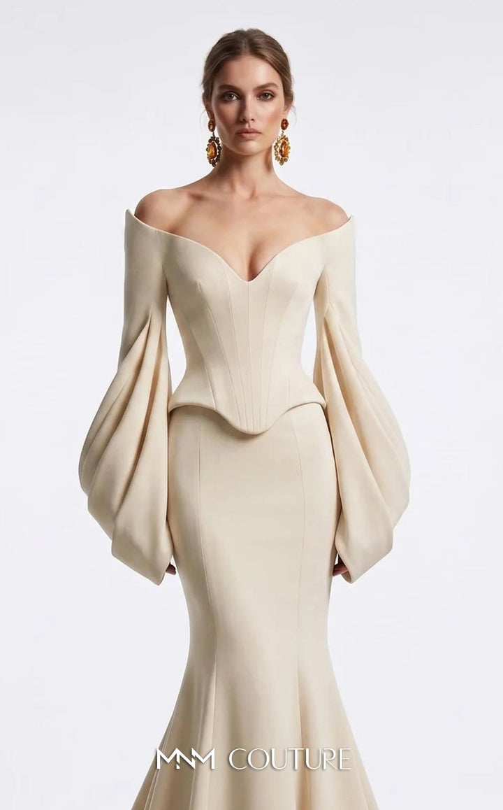 Fouad Sarkis F03036 Sweetheart Off-Shoulder Mermaid Couture Dress