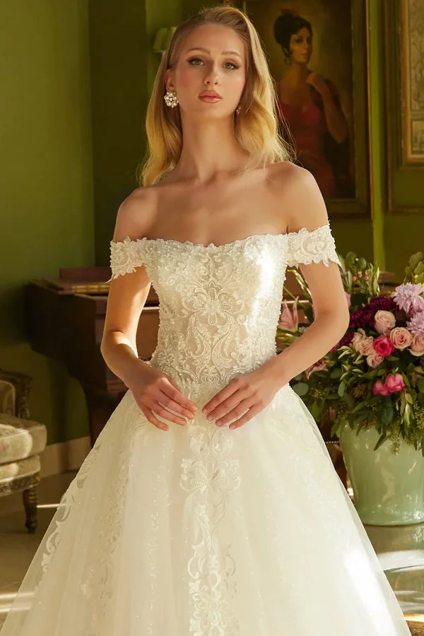 GLS Collective GL3604 Off-Shoulder Bridal Dress