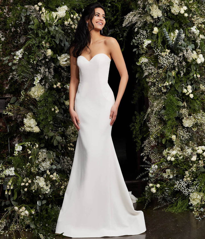 Jovani JB06912 Strapless Sweetheart Neck Wedding Dress