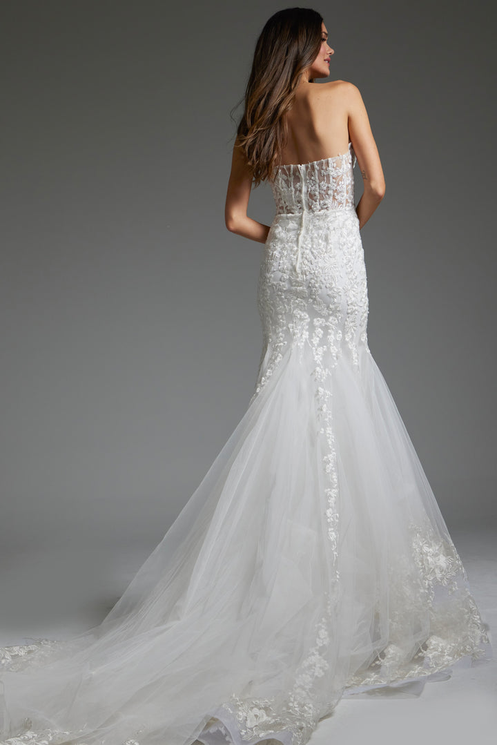 Jovani JB07260 Embellished Mermaid Bridal Dress