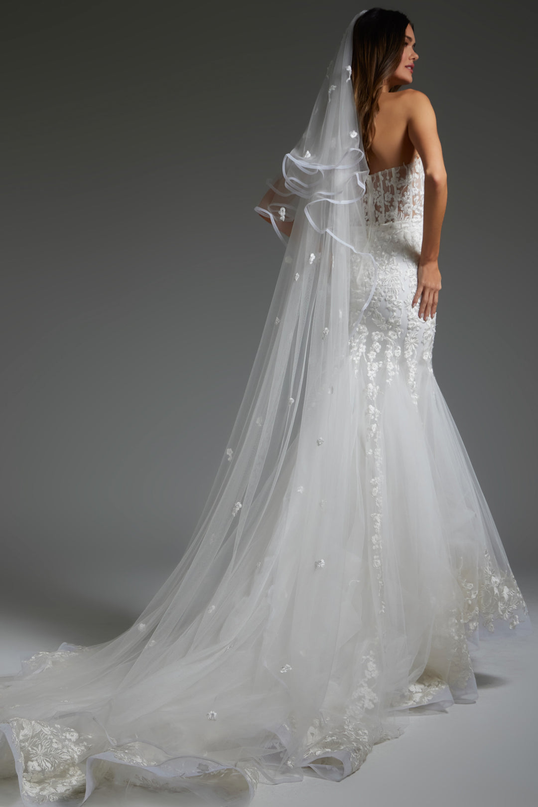 Jovani JB07260 Embellished Mermaid Bridal Dress