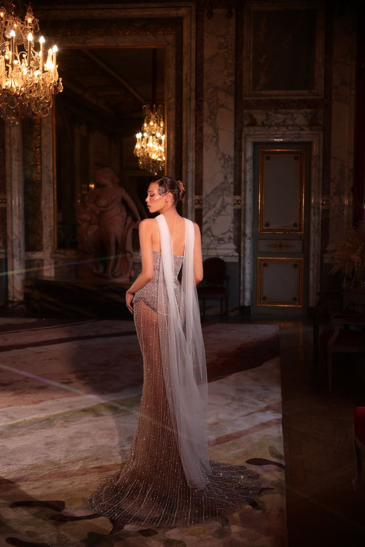 Chic & Holland HF110669 Strapless Sweetheart Beaded Couture Dress