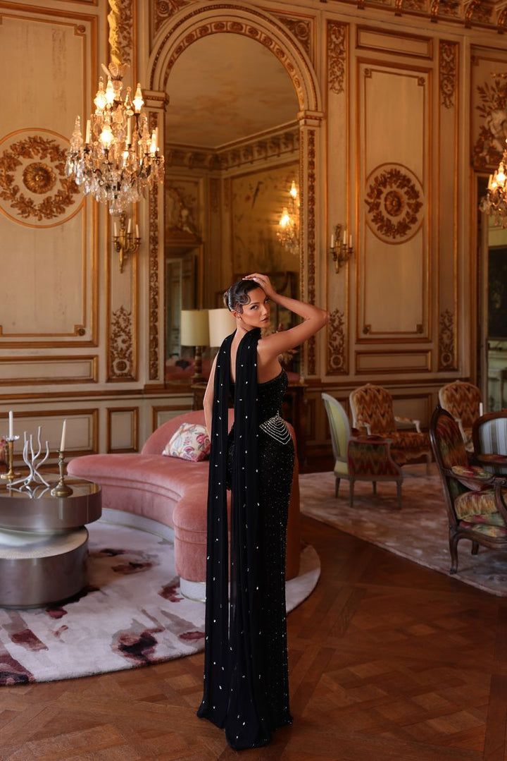 Chic & Holland HF110651 Strapless Beaded Couture Dress