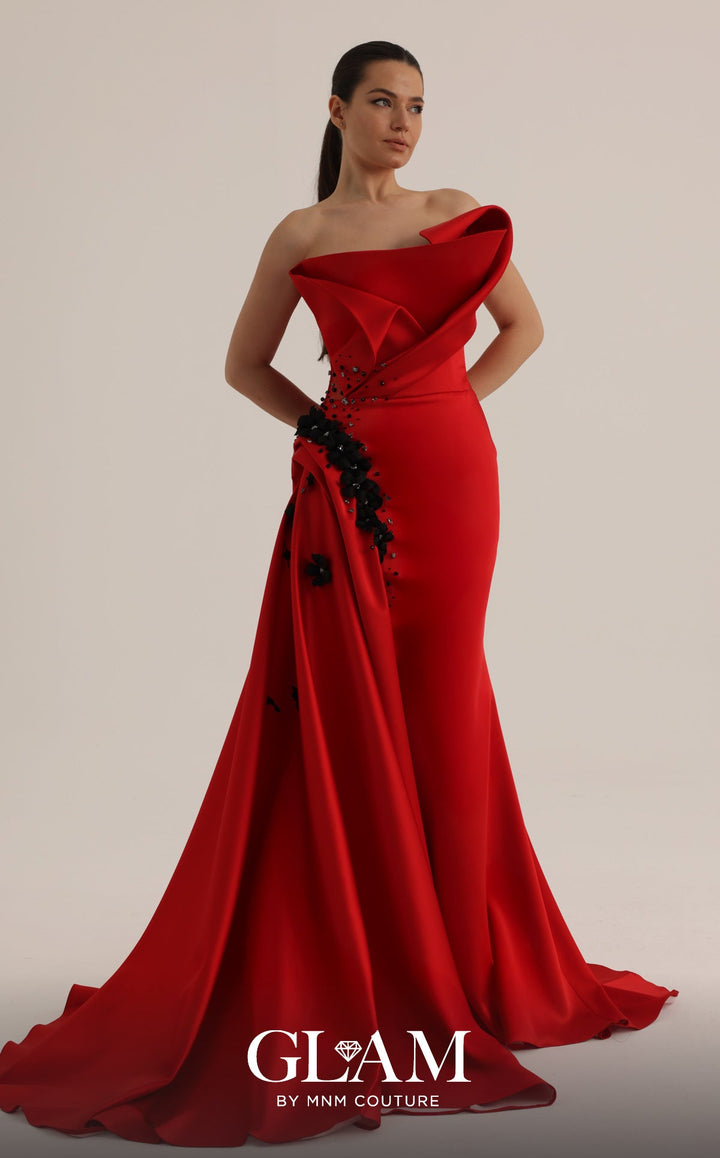 MNM Couture O07840 Strapless Sleeveless Couture Dress