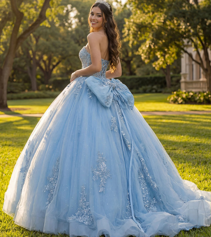 Jovani Q49712 Strapless Sleeveless Corset Quinceañera Dress