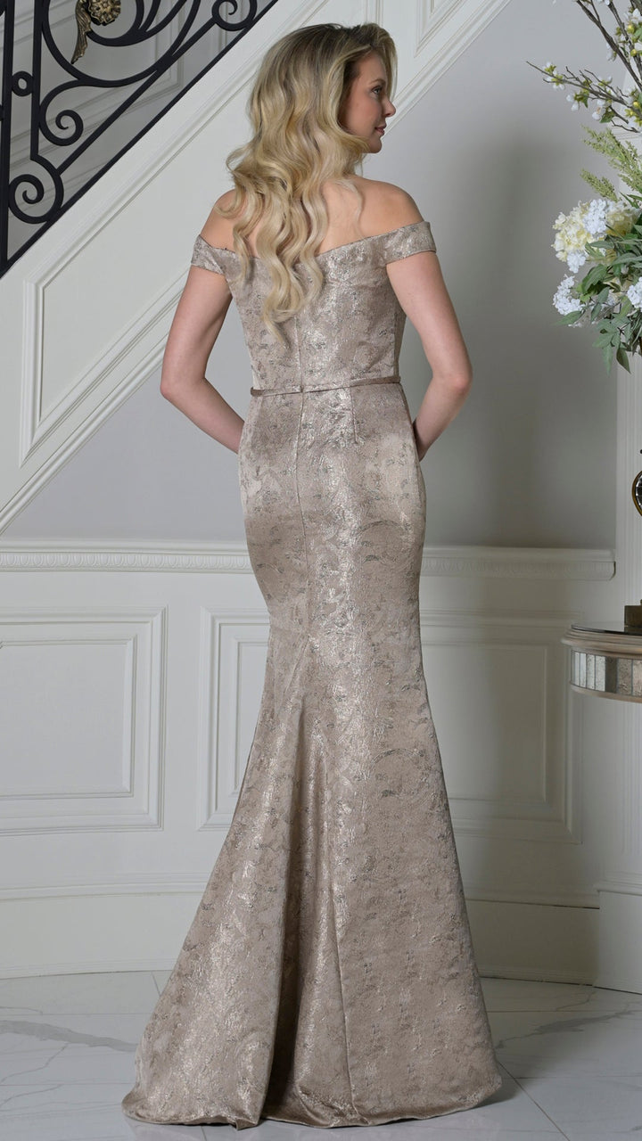 Rina Di Montella RD3513 Sweetheart Off-the-Shoulder Floor-Length Mother of the Bride Dress