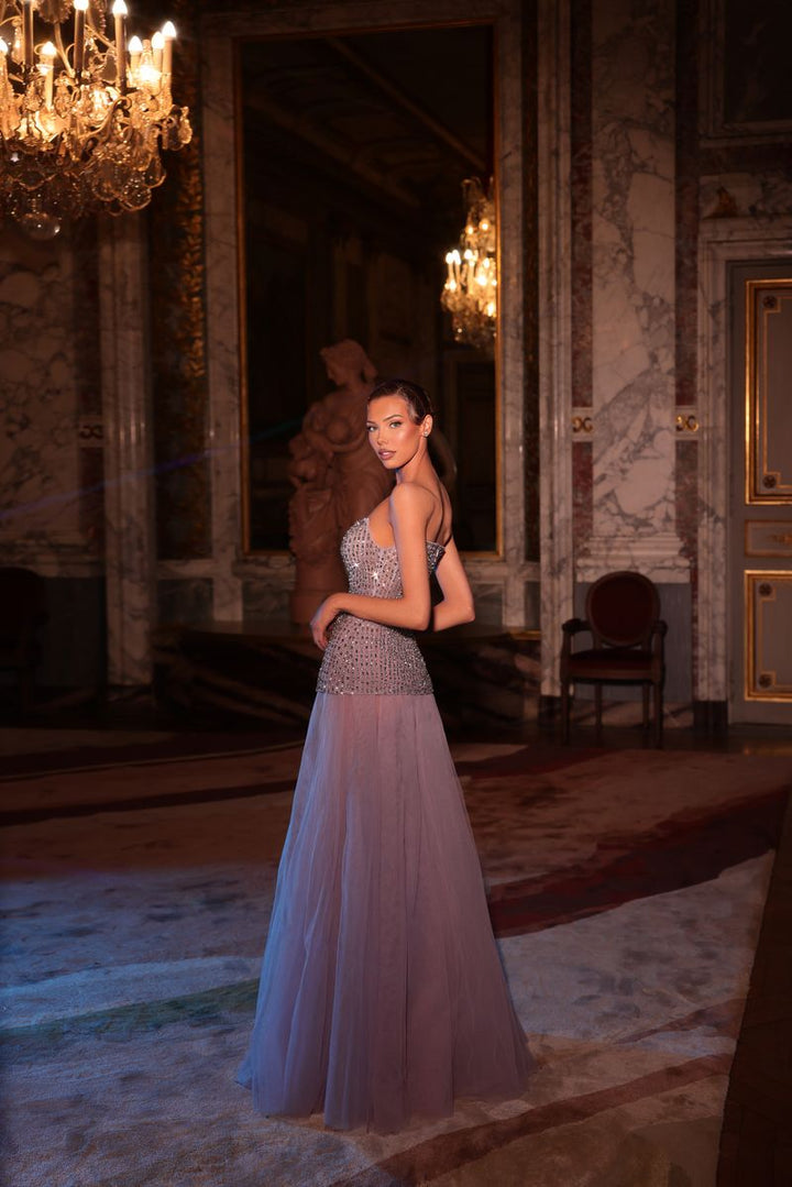 Chic & Holland HF110683 Strapless Beaded Couture Dress
