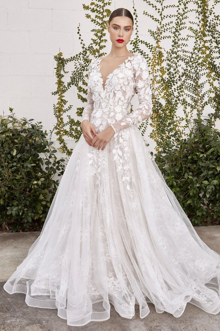 Andrea & Leo Couture A1067WC Floral Lace Bridal Dress