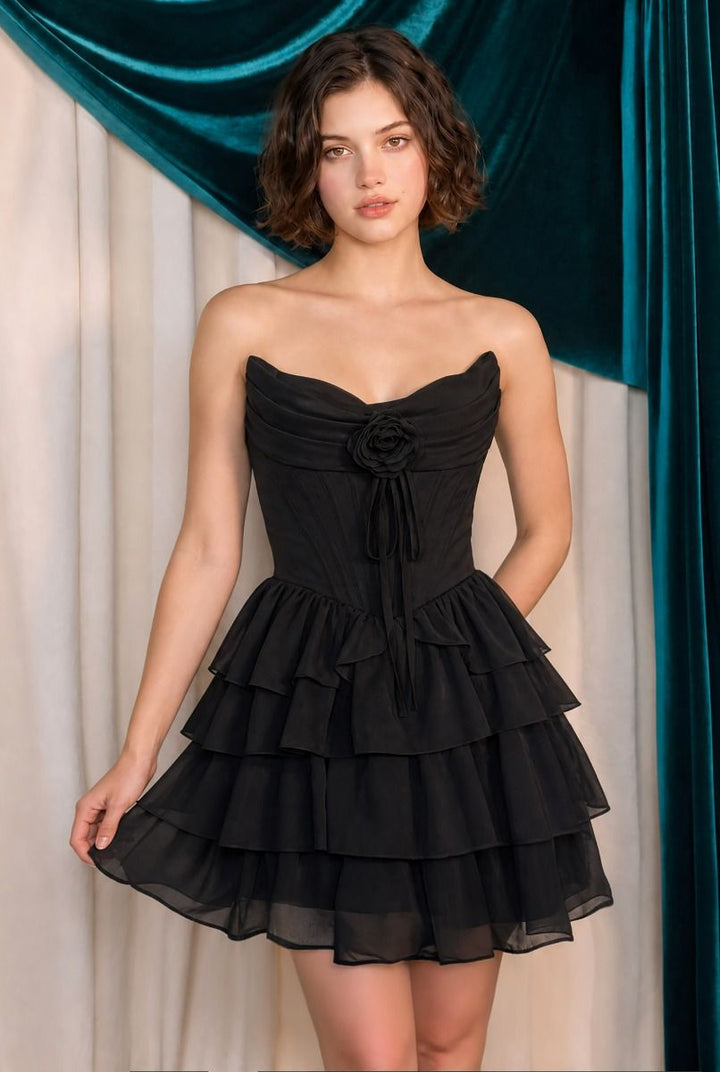 Andrea & Leo Couture A1521 Ruffled Homecoming Dress