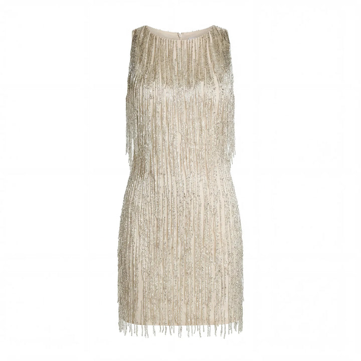 Mac Duggal 5934 Beaded Fringe Mini Dress
