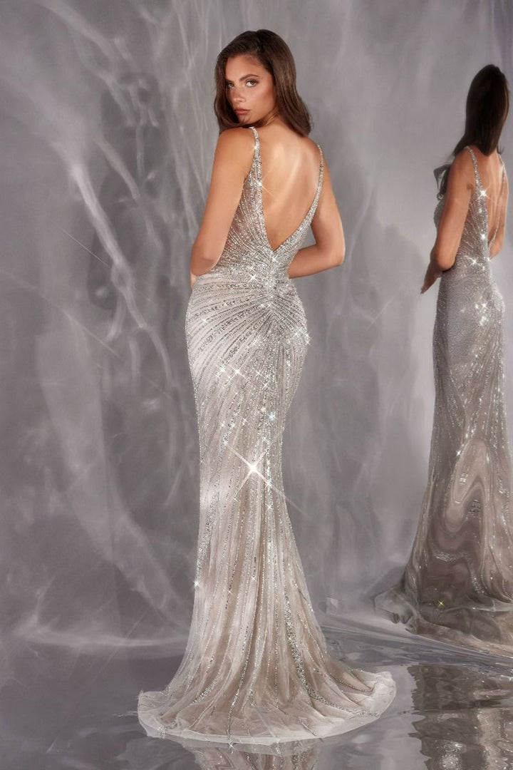 Ladivine CC498 Crystal Beaded Fitted Prom 2026 Dress