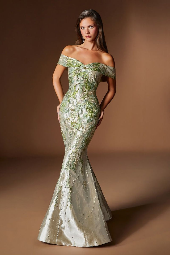 Ladivine CD0107 Off-Shoulder Mermaid Mother of the Bride Dress