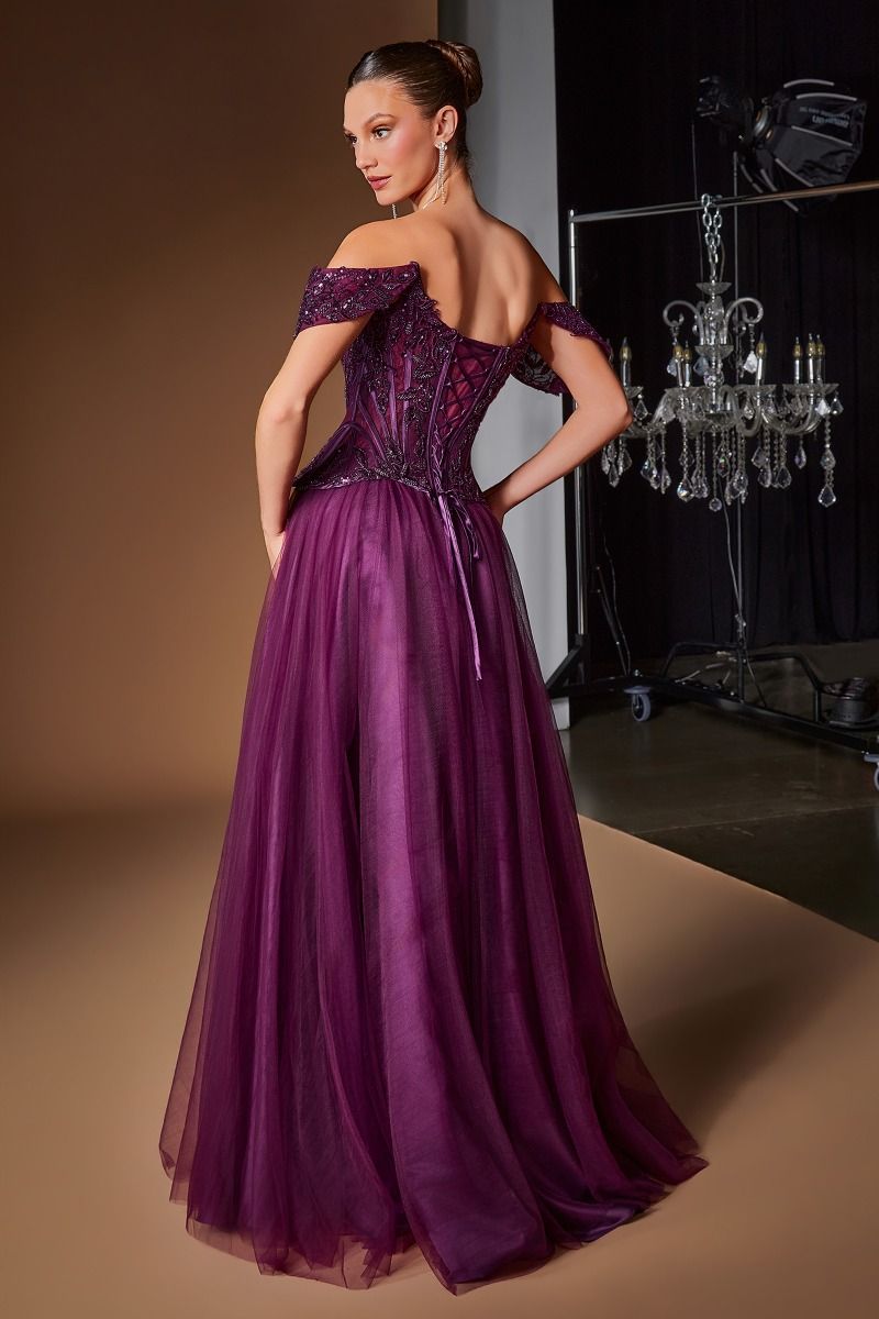 Ladivine CD657 Embellished Corset Evening Dress