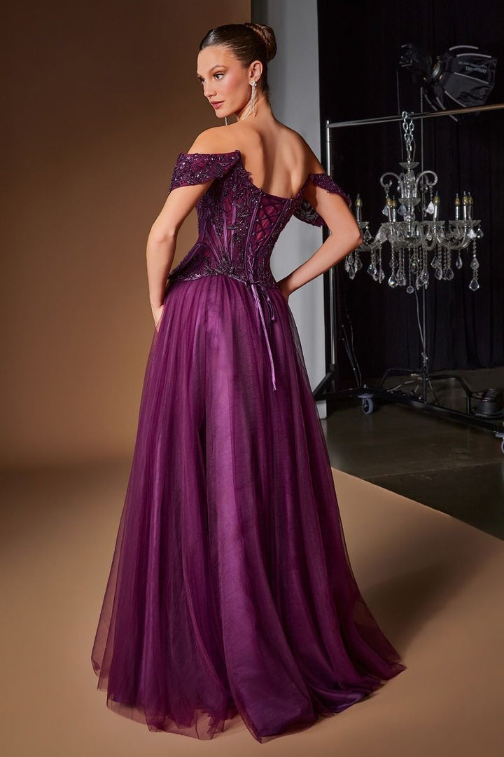 Ladivine CD657 Embellished Corset Evening Dress