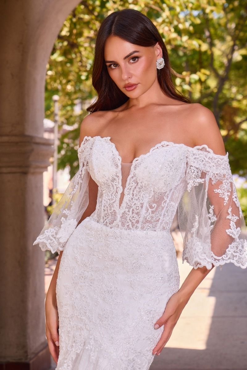Ladivine CD659W Off-Shoulder Bridal Dress
