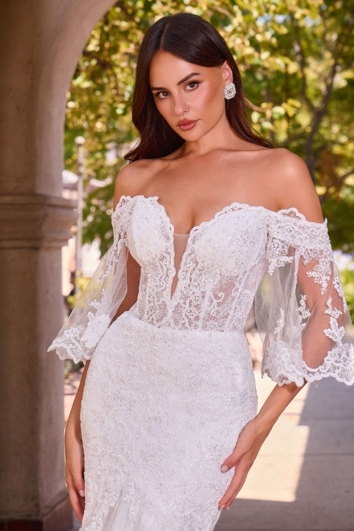 Ladivine CD659W Off-Shoulder Bridal Dress