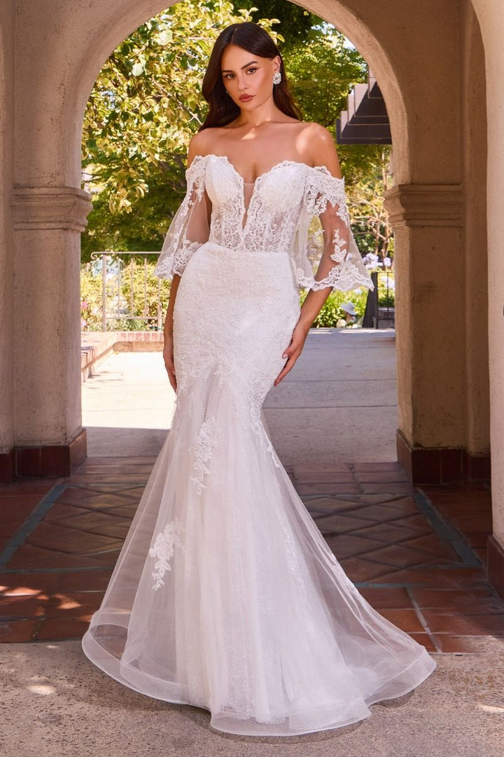 Ladivine CD659W Off-Shoulder Bridal Dress