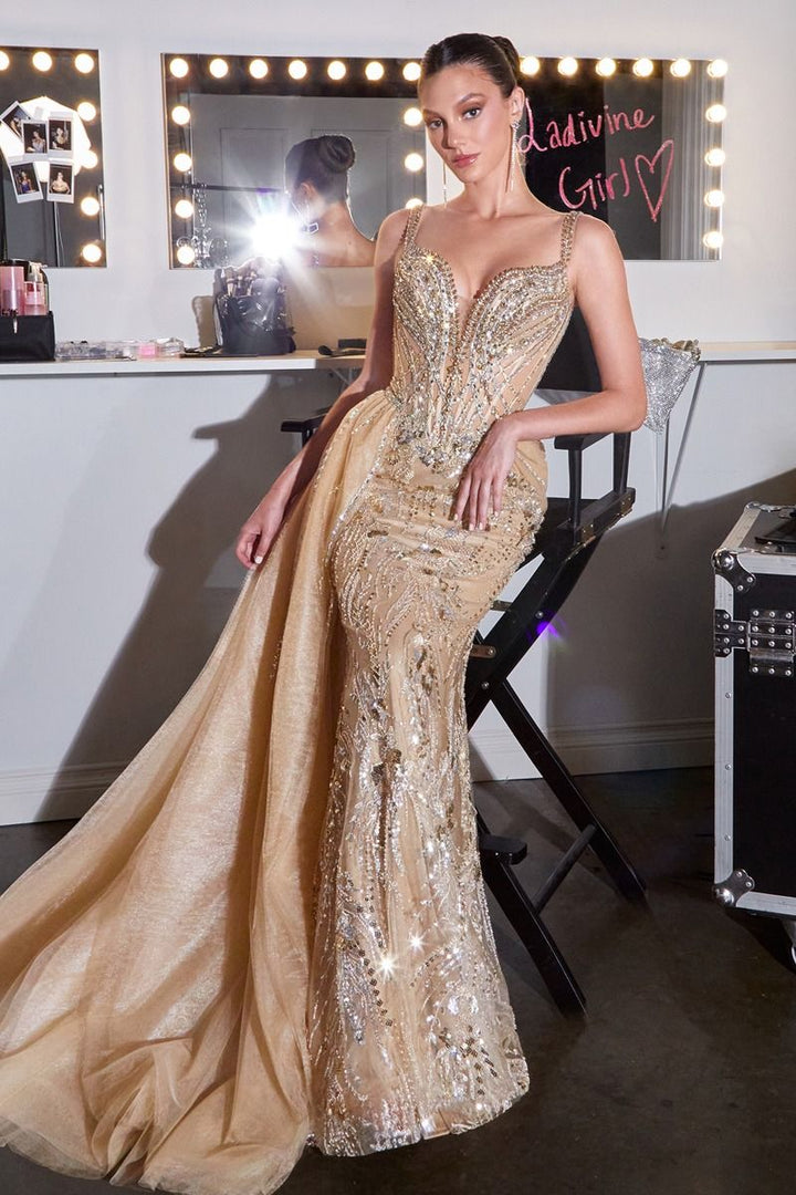 Ladivine CDS570 Crystal Beaded Off-Shoulder Prom 2026 Dress