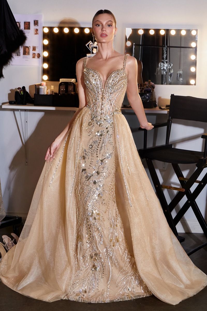 Ladivine CDS570 Crystal Beaded Off-Shoulder Prom 2026 Dress