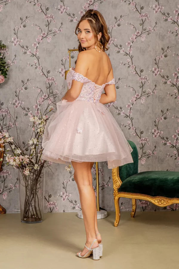 GLS Collective GS3186 Sequin Homecoming Dress