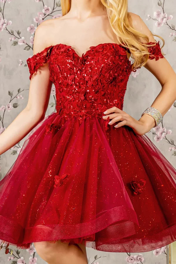 GLS Collective GS3186 Sequin Homecoming Dress