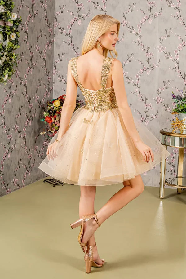 GLS Collective GS3186 Sequin Homecoming Dress