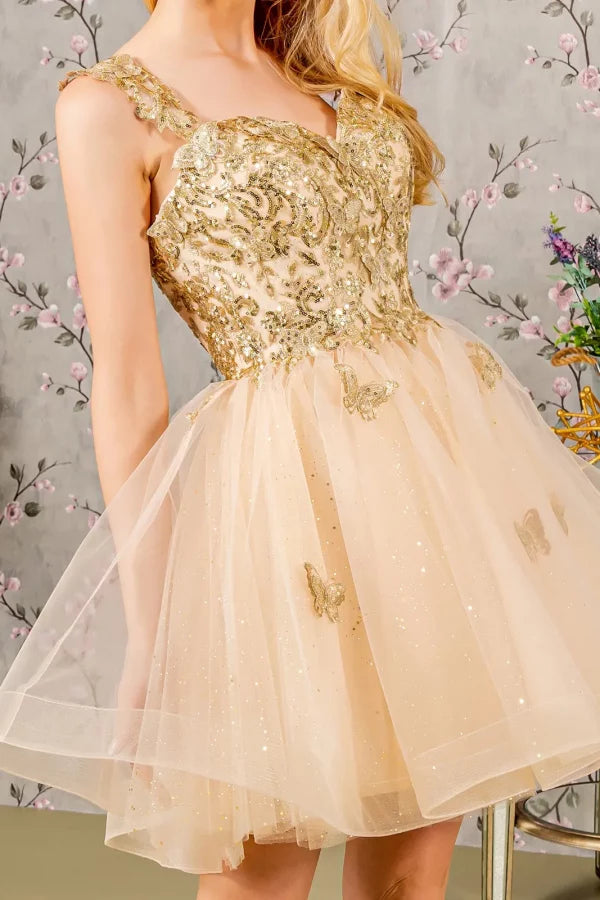 GLS Collective GS3186 Sequin Homecoming Dress