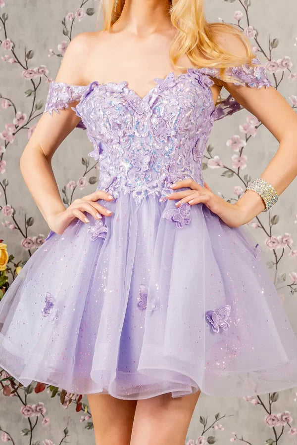 GLS Collective GS3186 Sequin Homecoming Dress