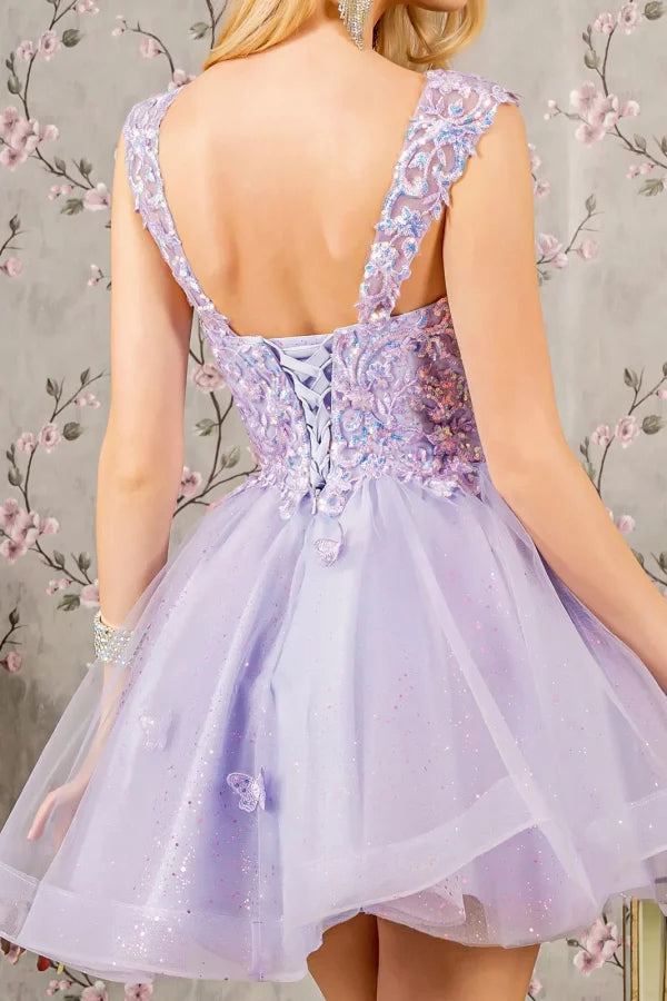 GLS Collective GS3186 Sequin Homecoming Dress
